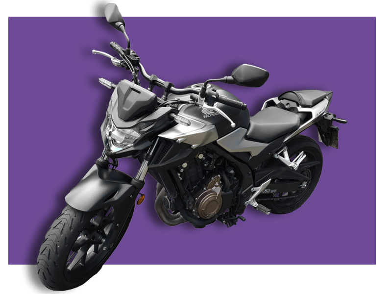 Für die Führerscheinklasse A2 verwenden wir eine Honda CB 500 F bei der Führerscheinausbildung bei der Fahrschule Meyer in Hagen